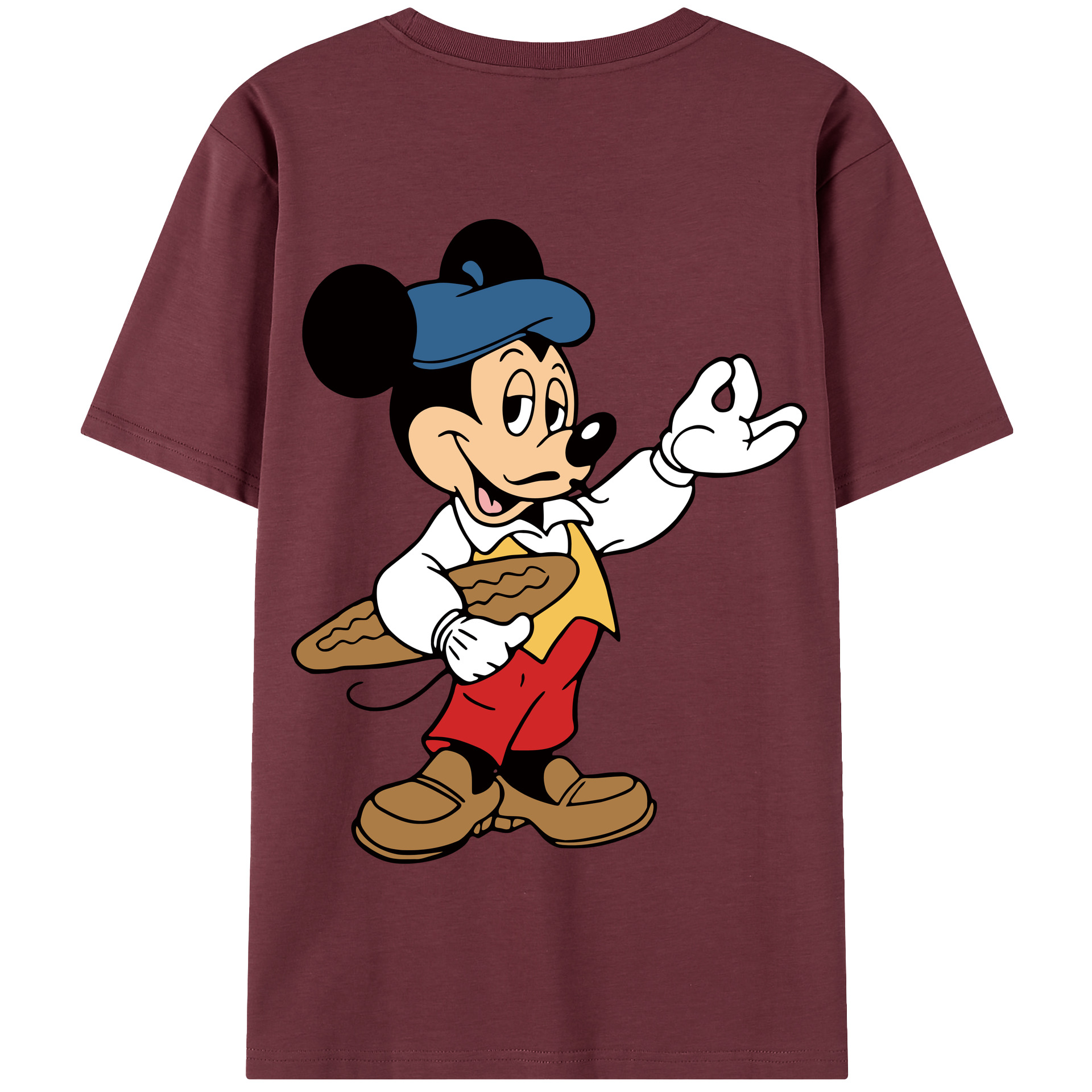 （画像用） ミッキーマウス Mickey Mouse 綿100％半袖Tシャツ（背面プリント）